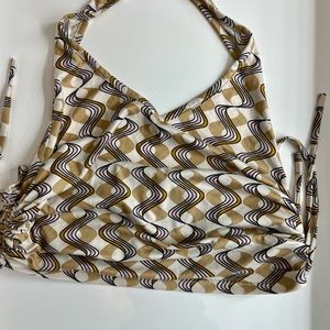 Beige and Lilac Art deco inspired halter top